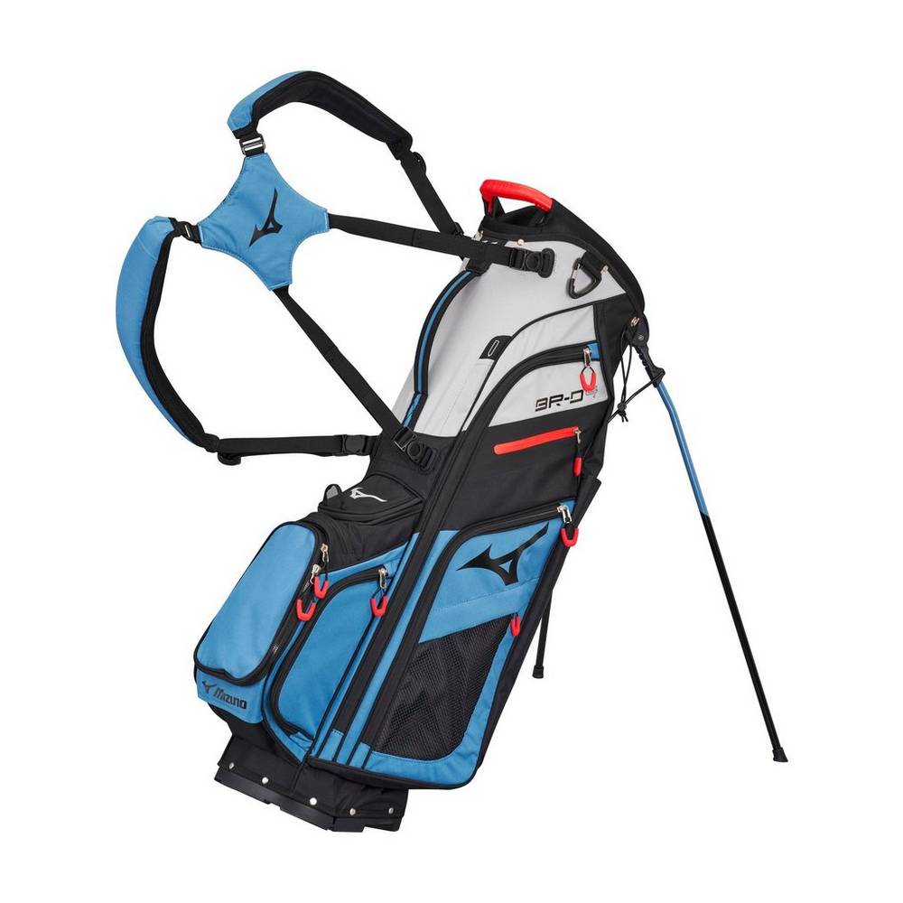 Bolsa Mizuno BR-D4 14-Way Stand Hombre Gris Azules/Negras Baratas UMXQ-89251